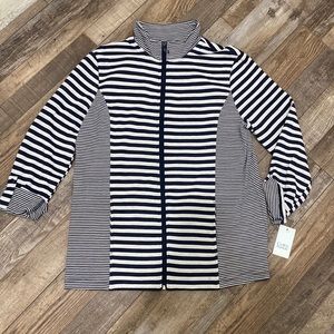 Women’s Croft & Barrow Striped 1/4 -Zip Sweatshirt